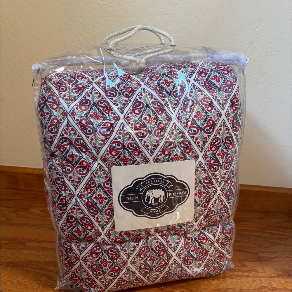 John Robshaw Textiles Red and White Quilt